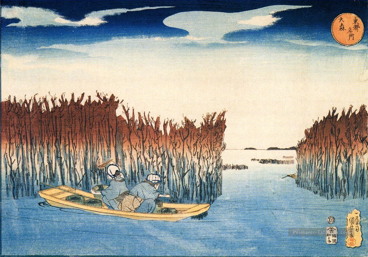 récolteurs d’algues à omari Utagawa Kuniyoshi ukiyo e Peintures à l'huile